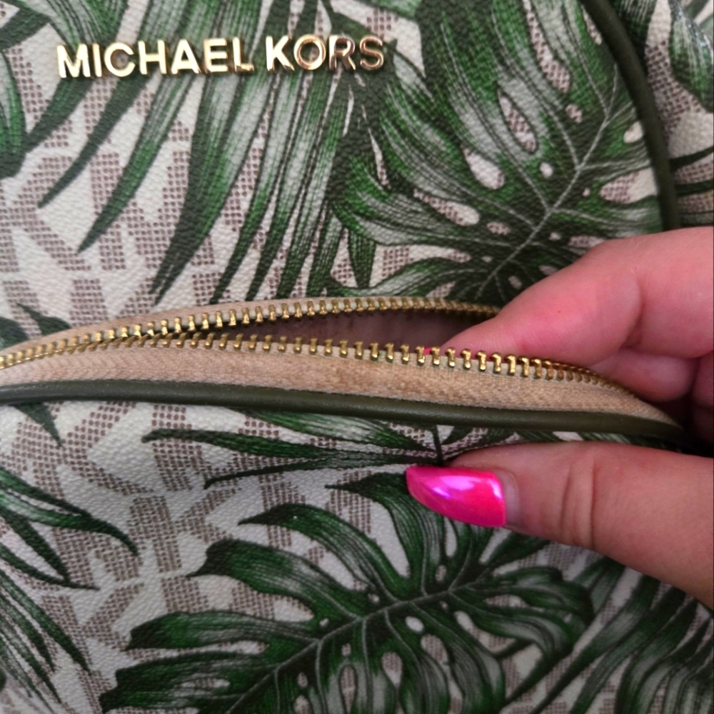 Michael Kors Tropical Patterned Backpack - image 7